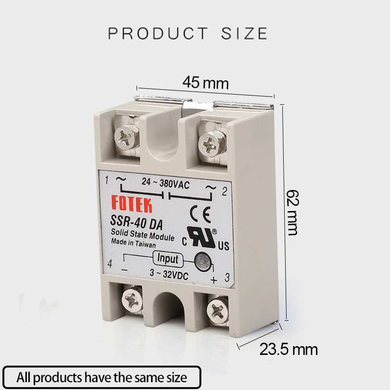 40A single-phase solid state relay module SSR-25DA DC control AC AC AC control AC small SSR-10DA SSR-40DA 10A 25A