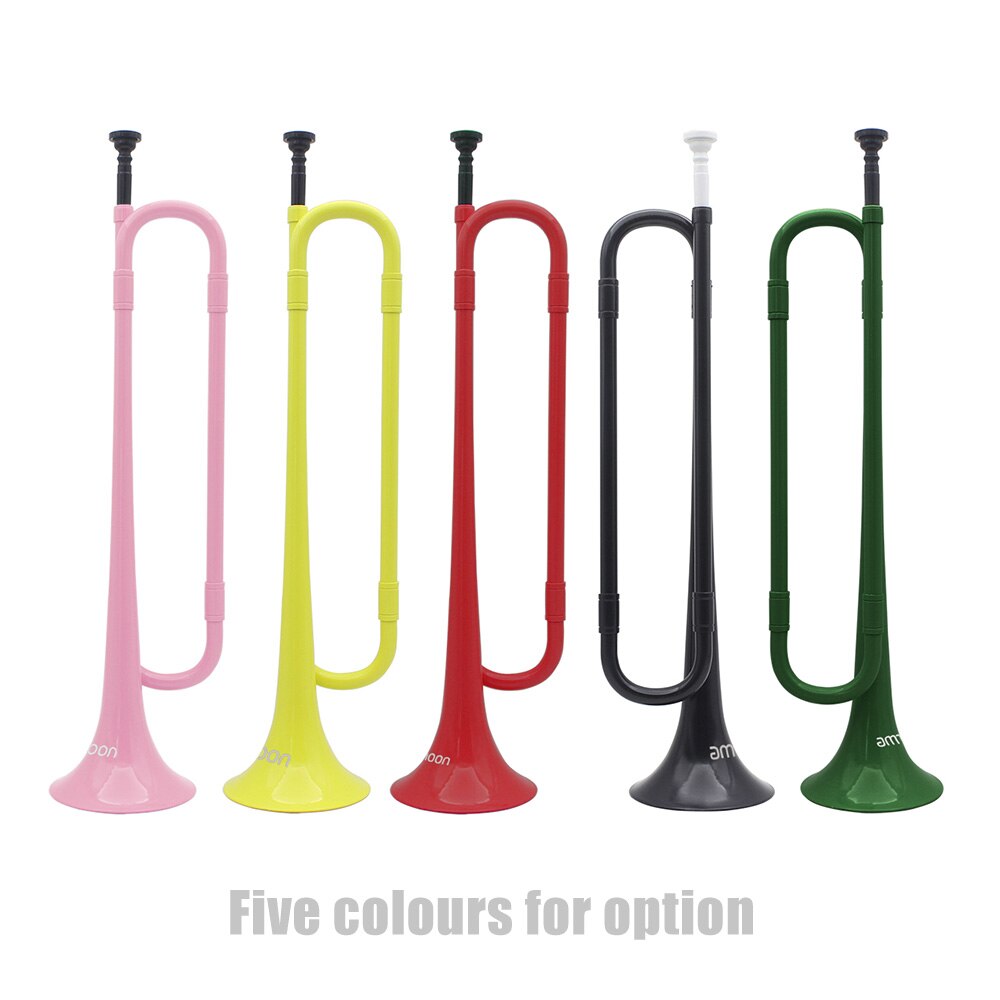 Ammoon B plat trompette clairon cavalerie trompette avec embout plastique laiton Instrument pour bande écolier plastique