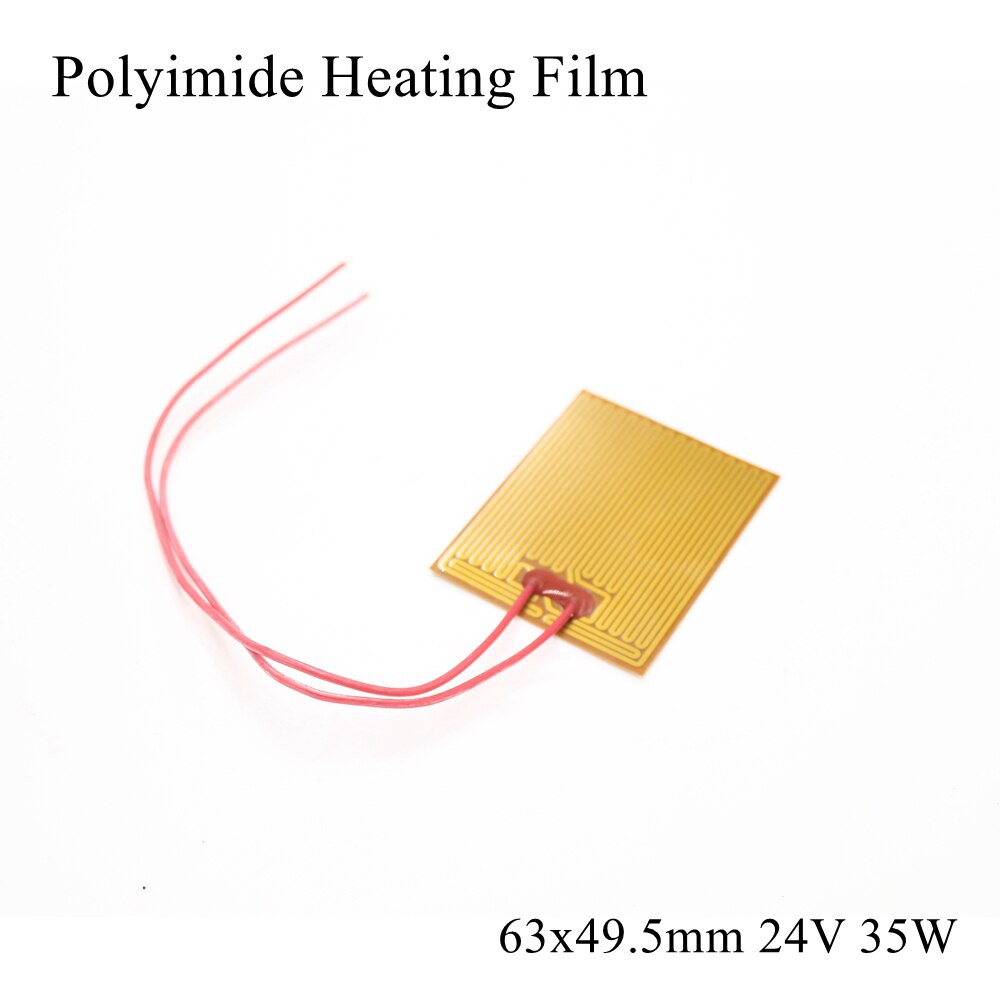 5V 12V 24V Pi Heizung Film Platte Polyimid Heizung Elektrisch Beheizt Tafel Pad matt Electrotherma flexibel Klebstoff folie Öl Heizung: 63x49.5mm