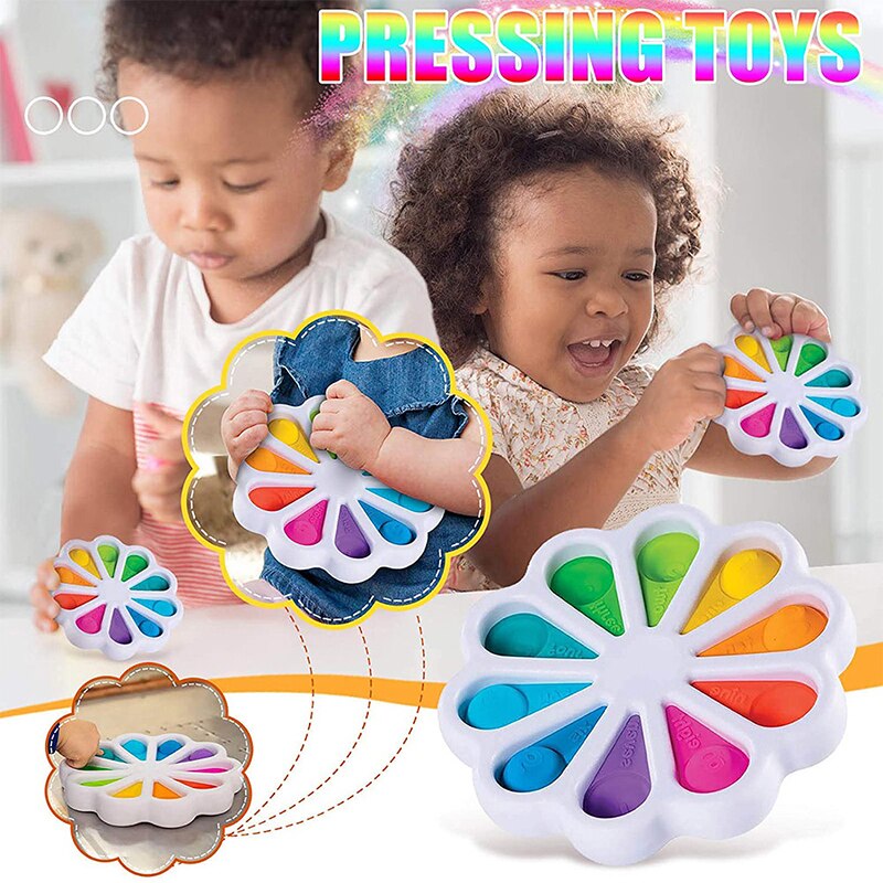 Simple Dimple Fidget Toy Fat Brain Toys Stress Relief Hand Toys For Kids Easy To Use Soft Silicone Decompression Antistress Toys