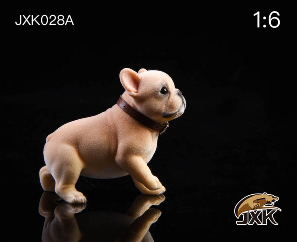 JXK 1/6 Hair French Bulldog Dog Pet Healing Figure Canidae Animal Collector Toy Resin Desktop Decoration: JXK028A