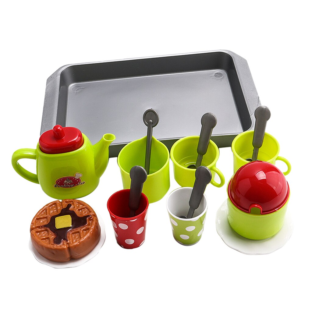 freundlicher vorgeben Spielen Spielzeug Bausatz, 18 Stück Teekanne Spielset Küche Spielzeug Für freundlicher Kleinkinder FrüHenne Entwicklungs Spielzeug