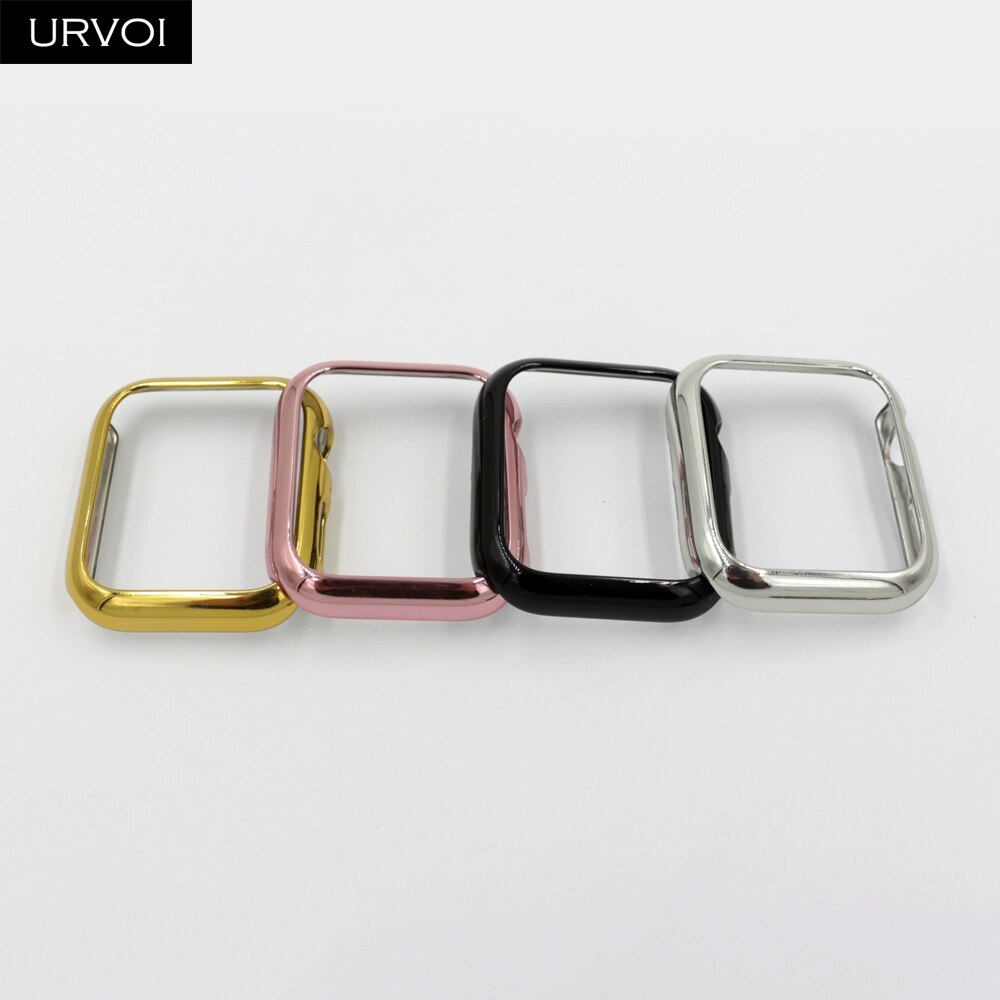 URVOI Del Respingente per Mela guarda serie 4 della copertura di caso per iwatch che placca in plastica telaio sottile in forma custodia ultra-sottile fascia