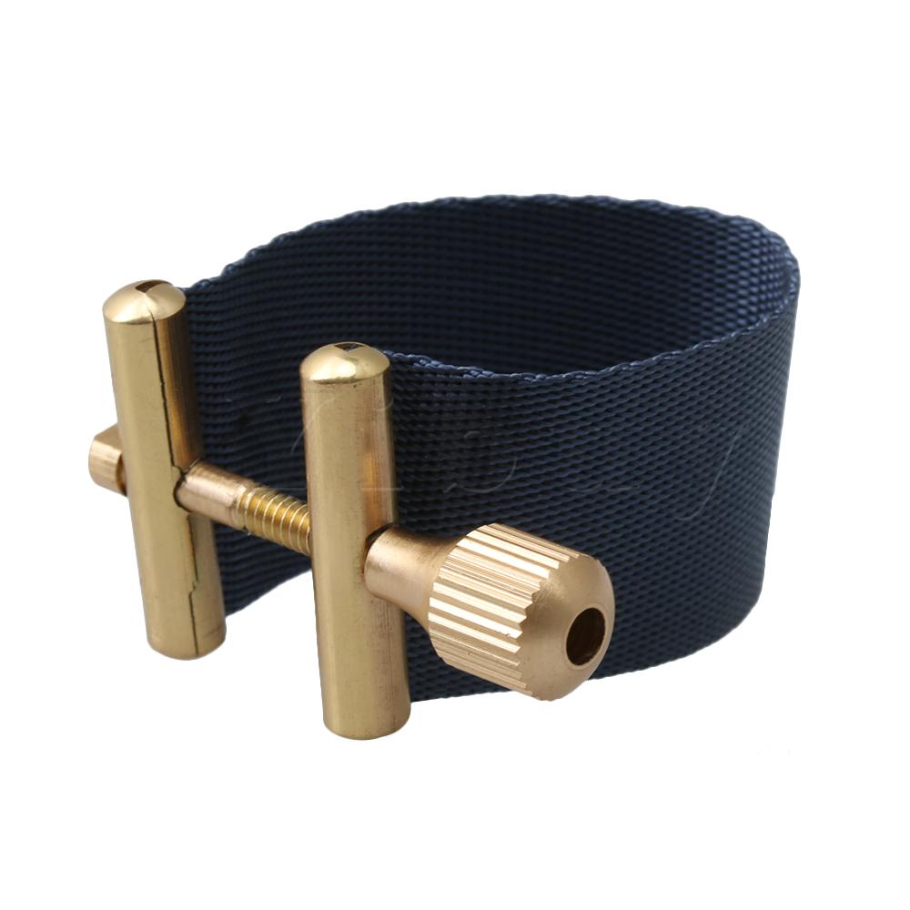 Yibuy Geweven Doek Sax Ligaturen Mondstuk Fastener voor Bariton Sax Blauw