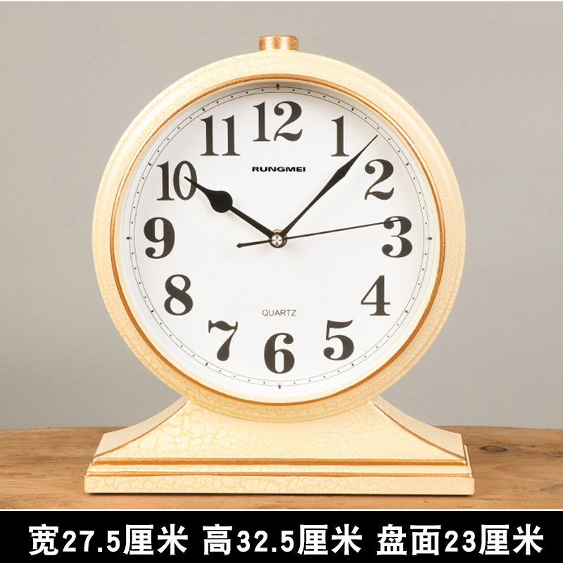 Large Desk Clock Silent Watch Retro Living Room Antique Table Clock Bedroom Decorative Items for Home Unique 50: Style 4