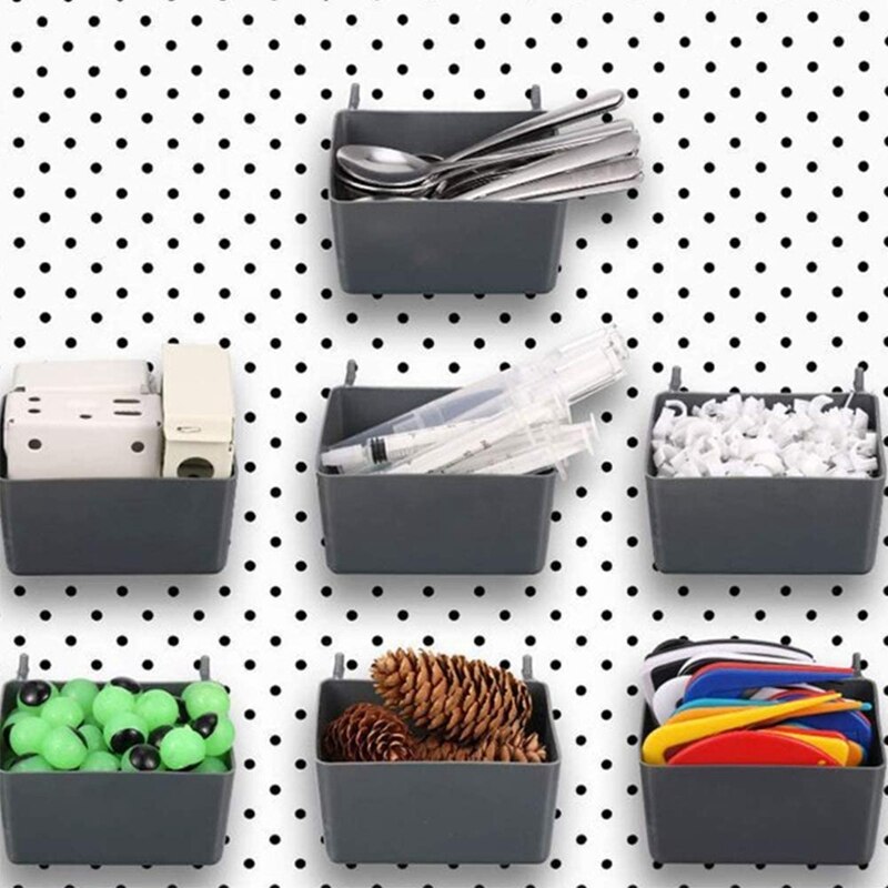 10Pcs Pegboard Box, Pegboard Bin Kit, Pegboard Basket Storage Organizer, Pegboard Accessories Parts for Organizing Tools