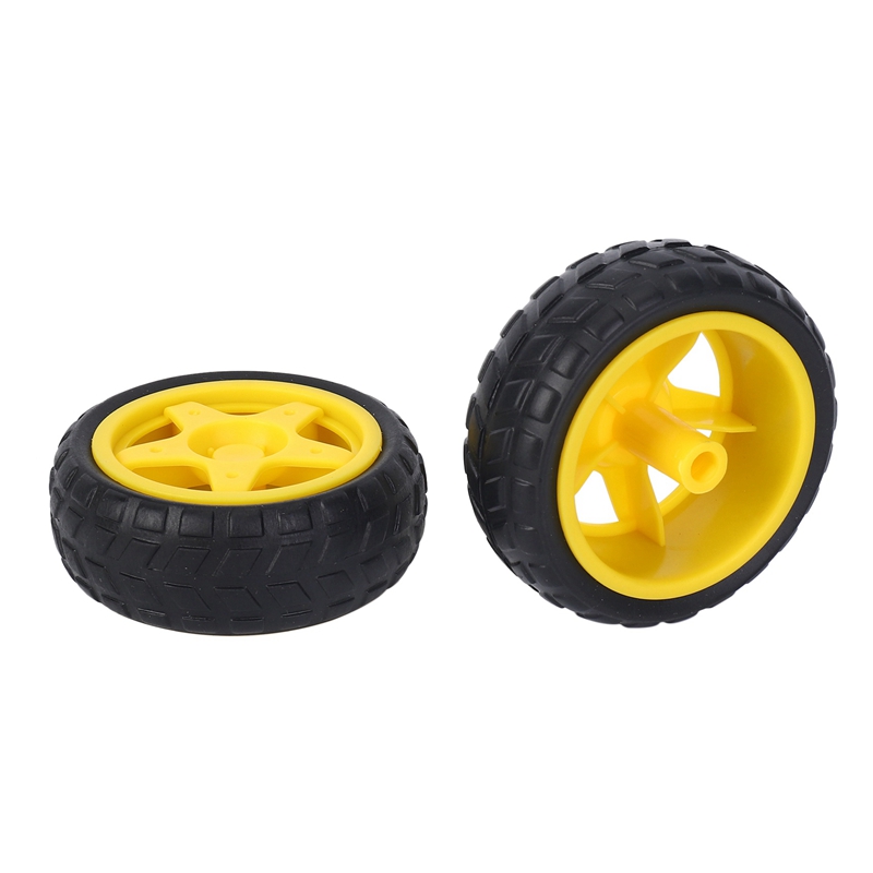 8 Pcs For Arduino Smart Car Robot Plastic Tire Wheel With DC 3-6V Gear Motor