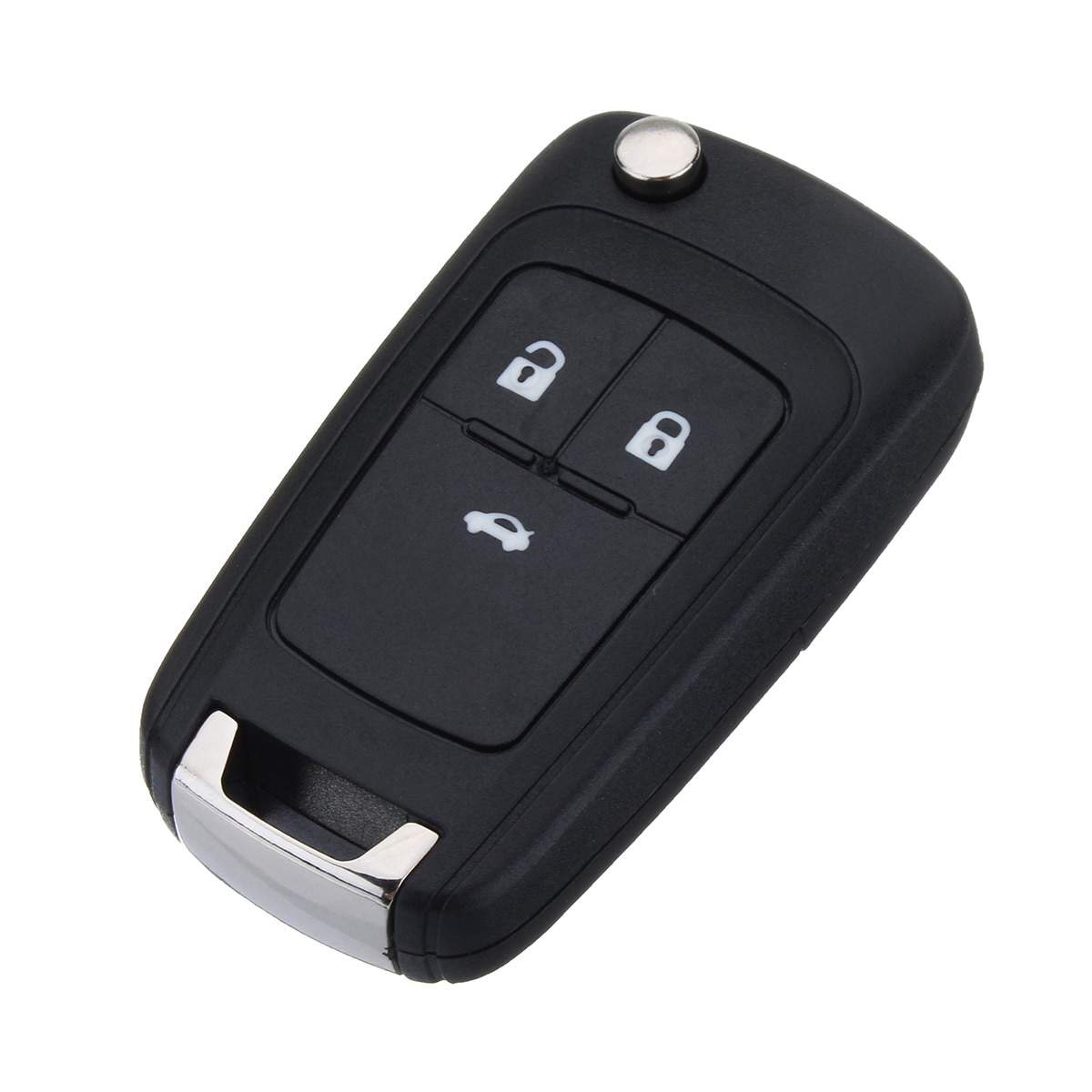 Chave remota automotiva dobrável, chave com 3 botões e lâmina para chevrolet cruze aveo 2011 2012