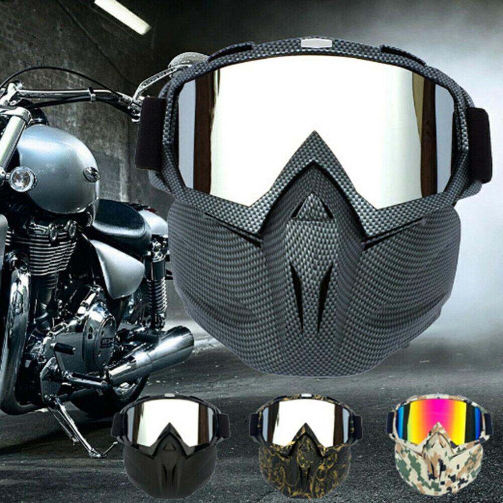 Motocross glasögon helmask motorcykel mask ögonkläder avtagbart ögonskydd glas för vindtät vintage hjälm motorcykel utrustning