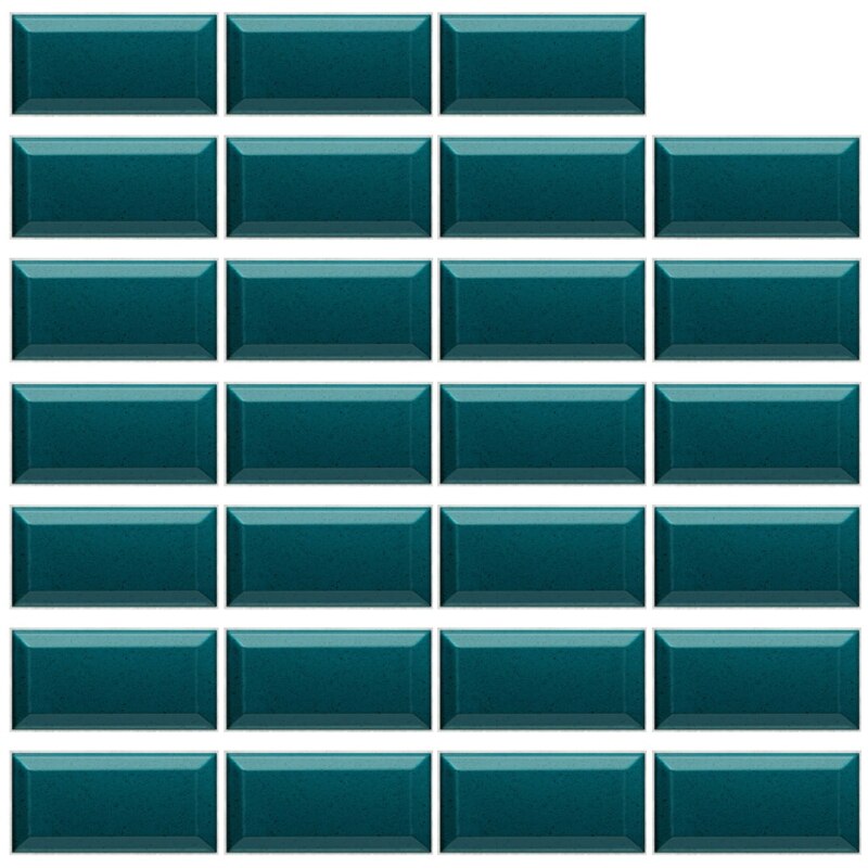 27pcs 3D Tile Stickers Self Adhesive Kitchen Floor Wall Sticker Bathroom Decor H051: 33