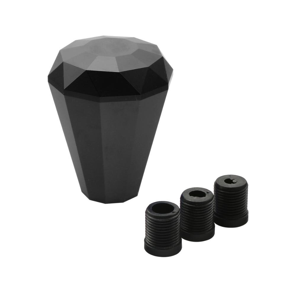 Più nuovo Disegno a Forma di diamante Da Corsa auto Universale Alluminio Cambio Manuale Bastone Pomello del cambio Leva del Cambio Pomello del cambio Da Corsa: nero