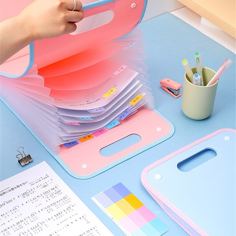 A4 Big 13 Layer Expanding File PP Folder Big Document Holder Bag Expanding Wallet Filing Products Simple Stationery D40