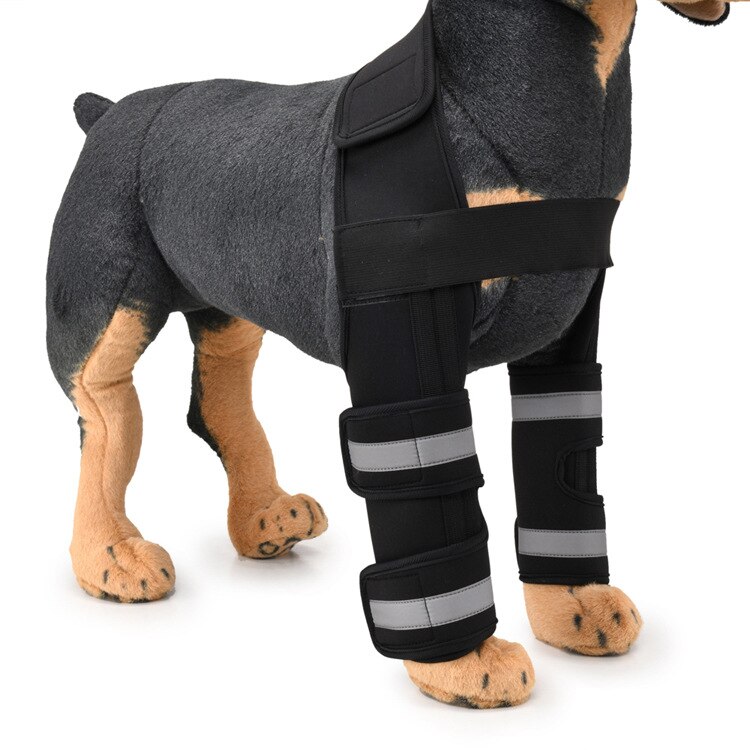 Pet Guards Knee Guards Dog Leg Guards Pet Supplies Dog Surgery Injury Protective Cover: L / Upgrade black