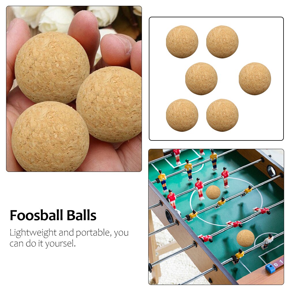 6 pcs soccer foosball cork foosball replaceable cork balls for kindergarten parents children school