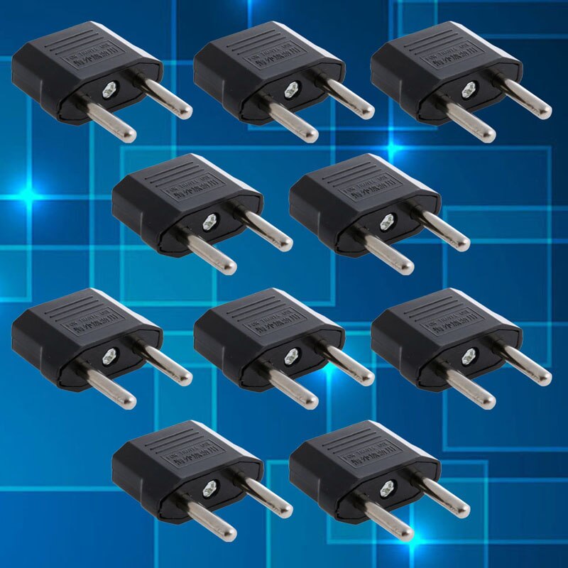 10 Pcs Us Usa Naar Eu Europa Euro Stekker Converter Travel Adapter Oplader