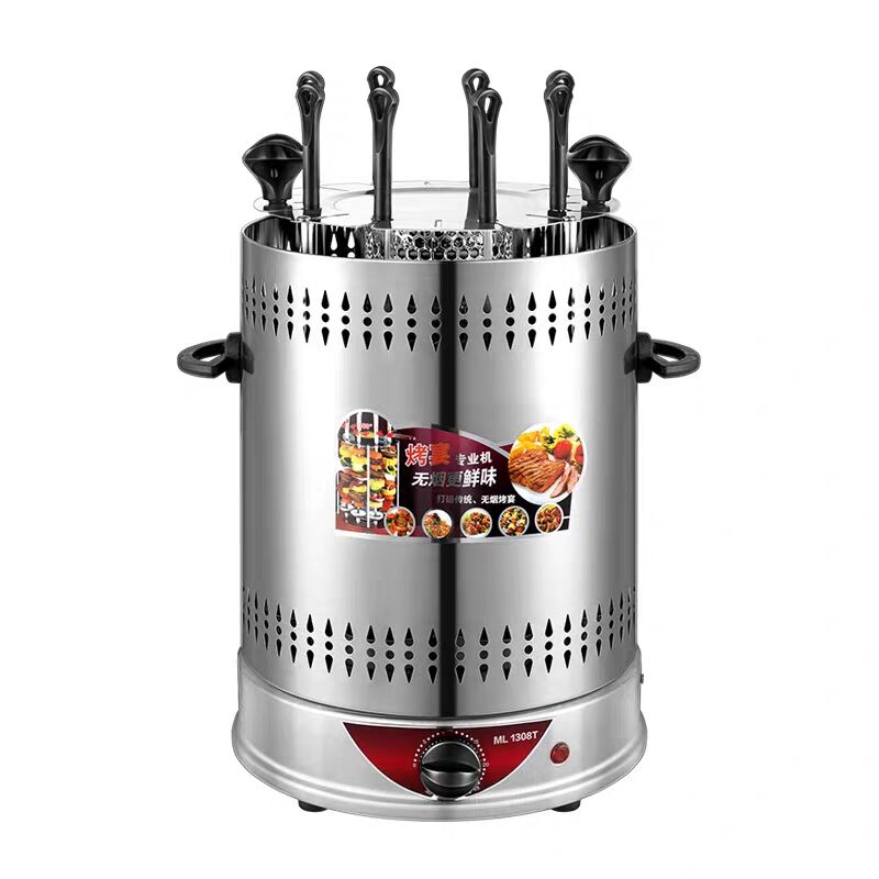 Electric Kebab Grill Machine Automatic Rotating Barbecue Smokeless Barbecue Tools Smokeless Mutton BBQ Skewers Machine