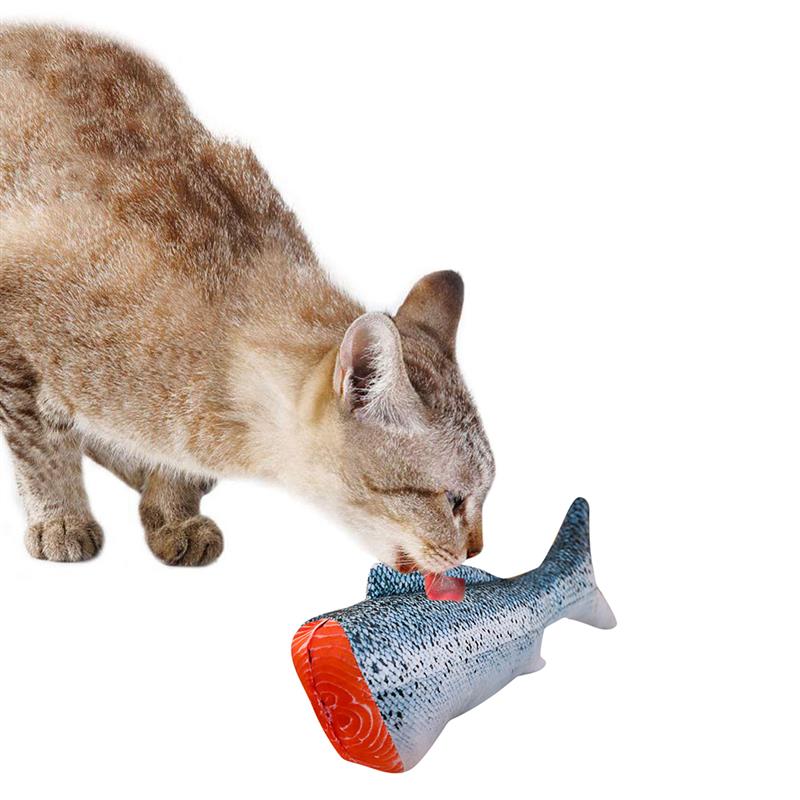 Fisk form katt leke bitebestandig kattunge tygge leke kattemynte kjæledyr leke kattunge tenner leke katt interaktiv leke kjæledyr trening leke: 6