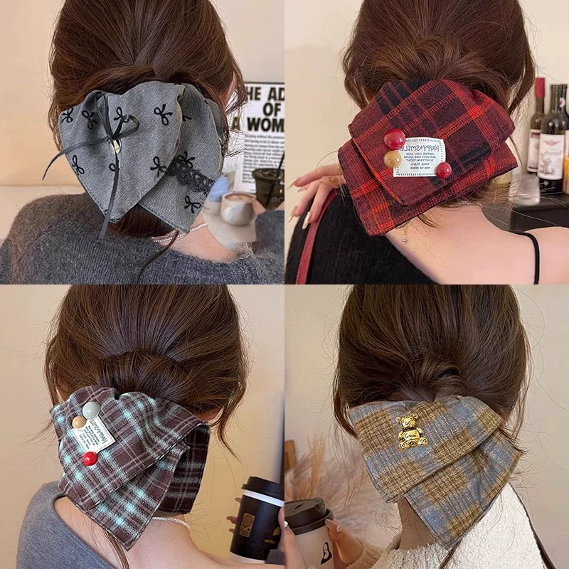 Elegante grande lenço quadrado círculo de cabelo para mulheres meninas elástico cetim hairbands laços de cabelo moda bandana acessórios para o cabelo
