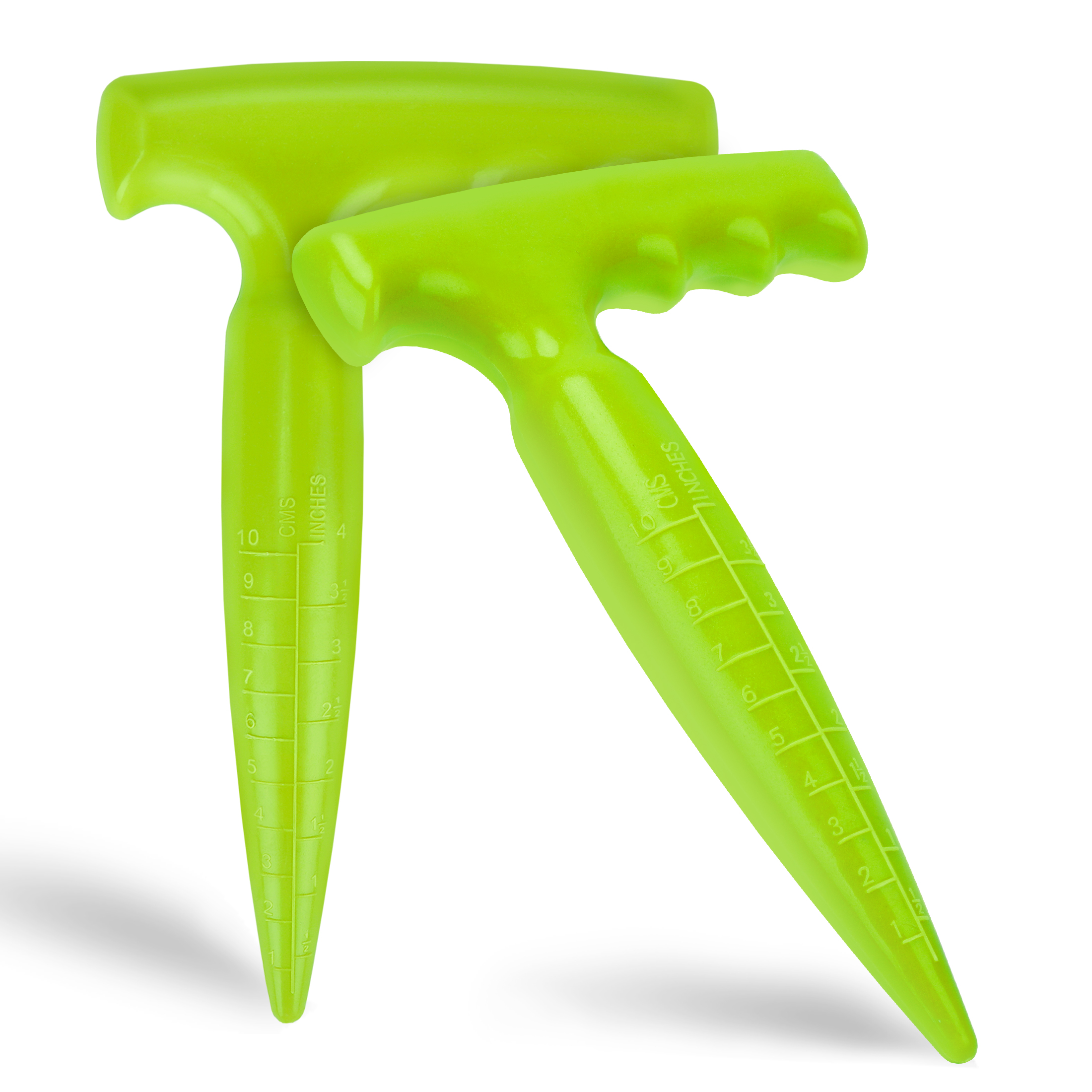 Kit de poinçonnage de trous verts, Machine réglable, transplantateur de semis, perforateur, semoir, coupe-plantes charnues, fournitures de jardin, 2 pièces/ensemble: Kaki