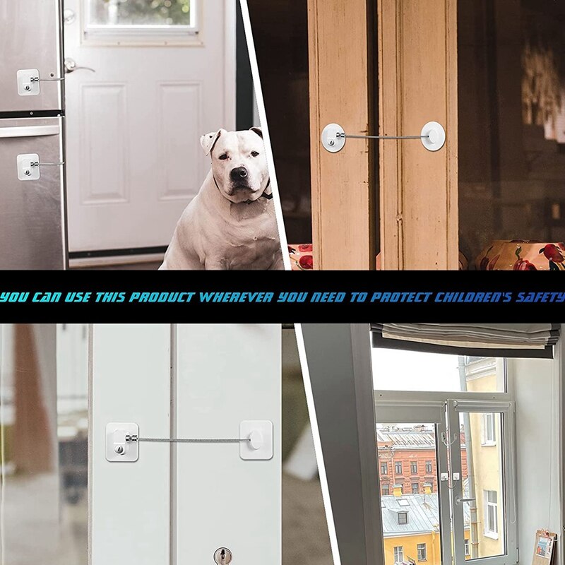 8 Stuks Koelkast Lock Met 10 Toetsen, Koelkast Slot, Vriezer Deurslot En Kind Veiligheid Kabinet Sloten