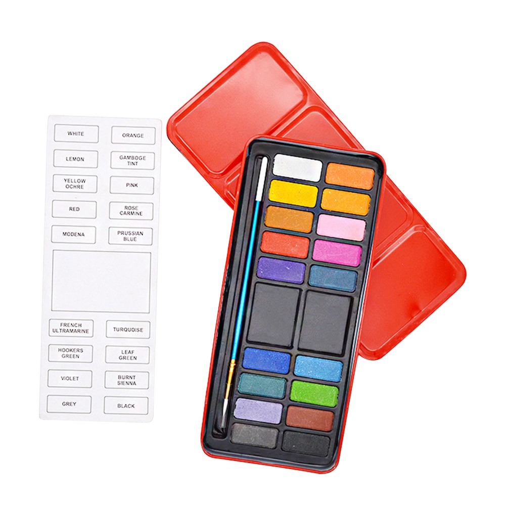 12/18/24 Kleuren Solid Aquarel Verf Set Klassieke Kleuren En Eenvoudige Duurzaam Tekening Pigment Kid Art Schilderen Tool