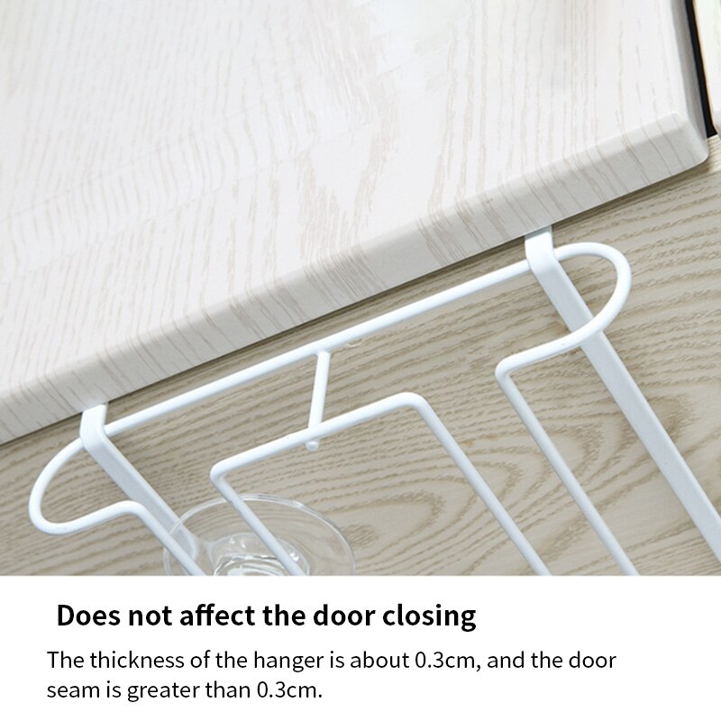 Wine Glass Rack Hanging Wine Cup Holder Bar Hanger ShelGoblet Stemware Storage Racks Shelf Hanger Iron Kitchen Organizer