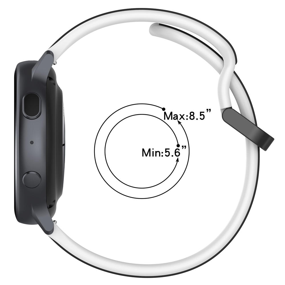 20mm 22mm sport silikonrem til fossil-rem gen 6 5 5e/ lte/carlyle/garret hr til huawei se  gt 3 2 armbånd tilbehørsbelte