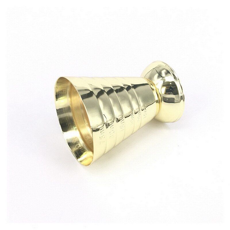 Ounce Jigger Bar Cocktail Drink Mixer Liquor Measuring Cup 75ml Measuring Shot Cup Stainless Steel Mojito Measurer Coffee Mug: gold