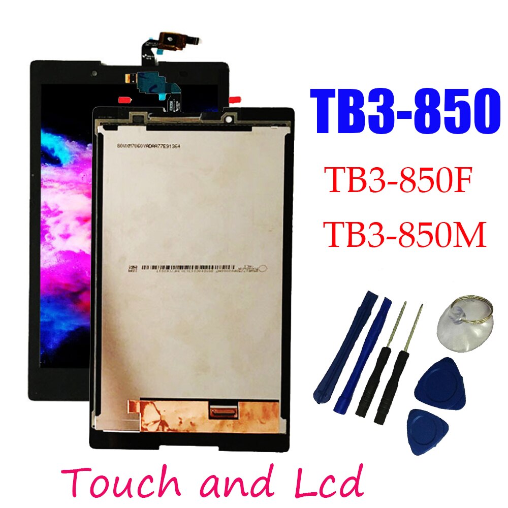 Black Touch Screen Digitizer Glass+LCD Display For 8 inch Lenovo TB3-850F tb3-850 tb3-850F tb3-850M+tools