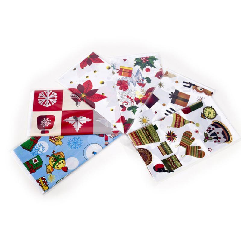 Nappe imprimée de noël créative Pvc nappe de Table de noël nappe jetable de Table de noël décor de tissu de bureau