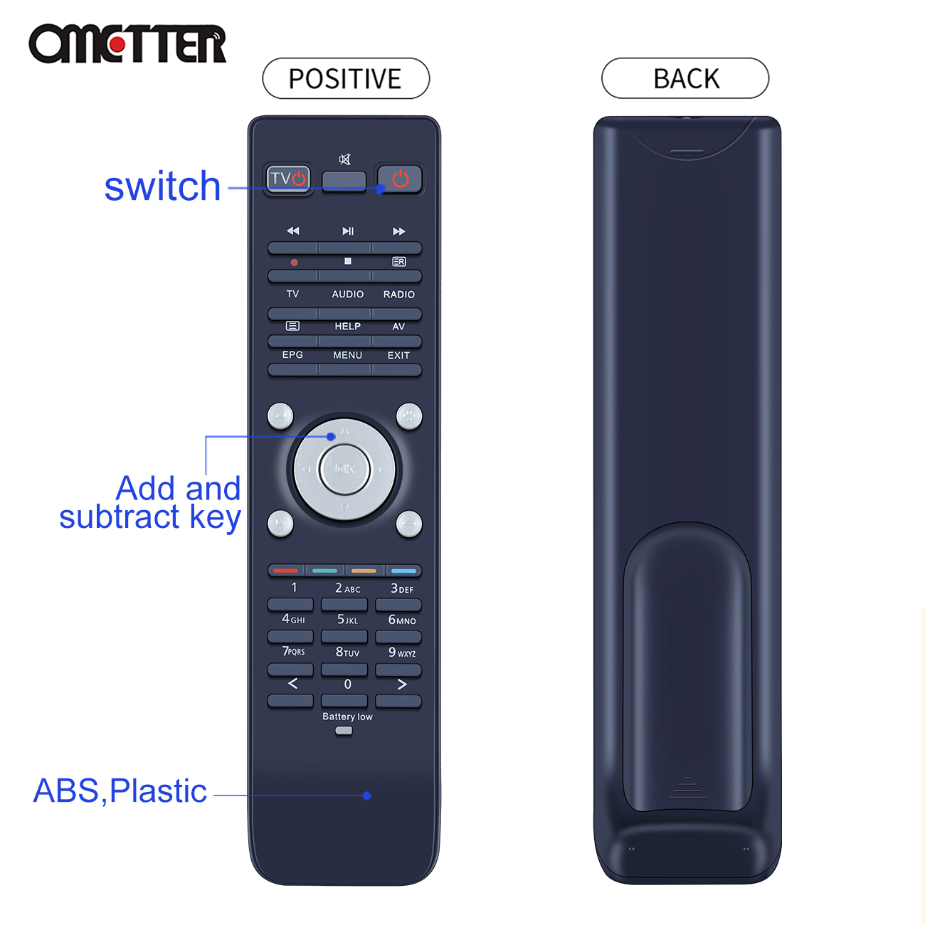 Vu+ kaukosäädin vu duo 2 /  vu+ duo 2 /  vu+ duo / vu + uno 4k /  solo 2 stb ultimo 4k zero tv-boksi tv yleistoiminnolla