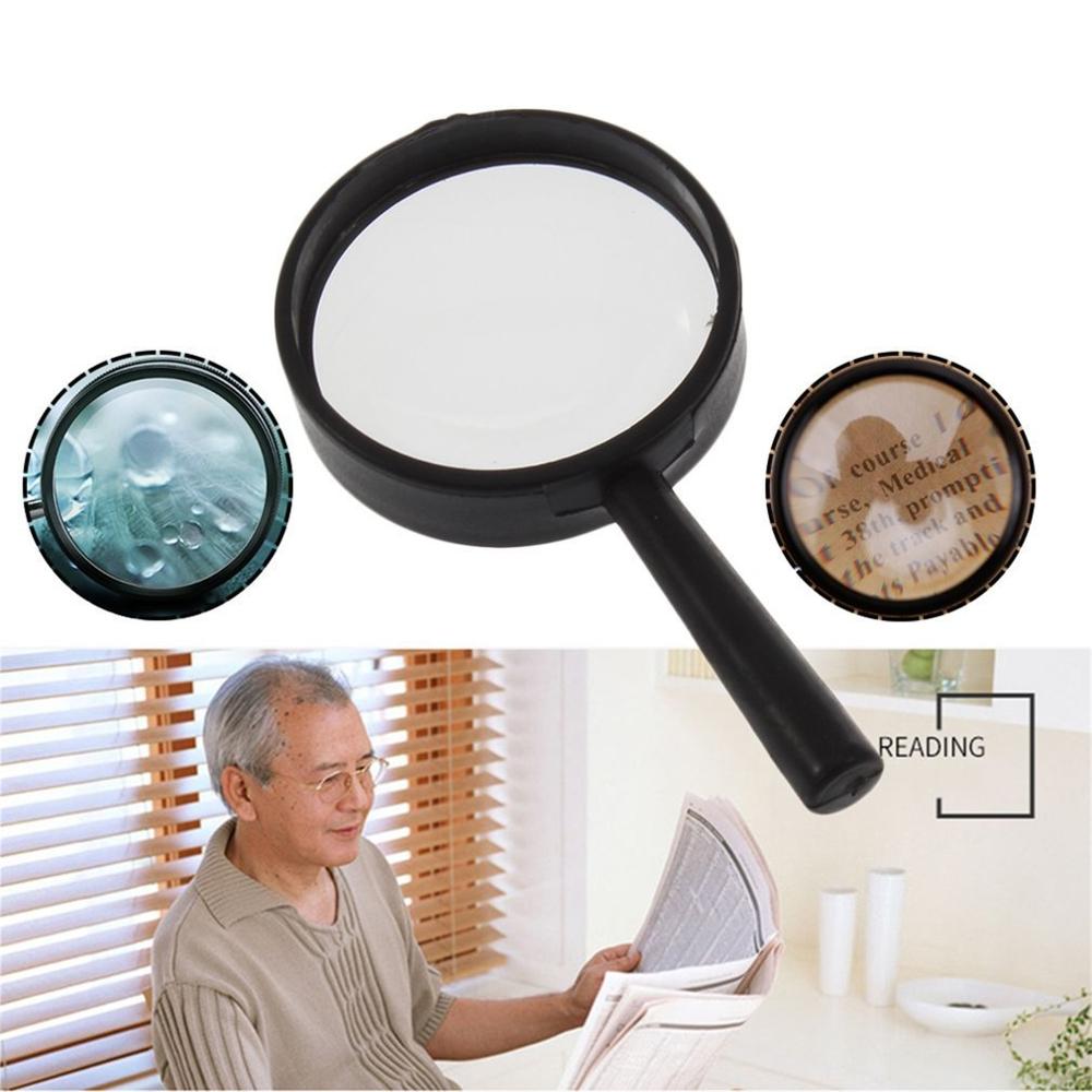 1 Pcs/set 5X Magnifier for Reading Tool Hand Held Magnifying Glass for Reading Identification Etc Glass Lens Reading Glasses