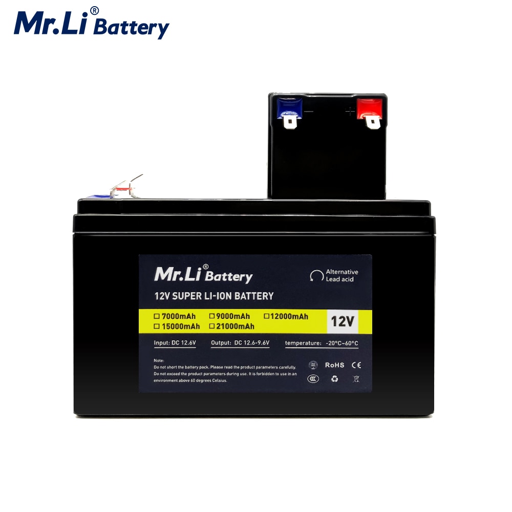 Batería de iones de litio recargable Mr.Li, 12V, 7Ah, 12V, 9Ah, 12Ah, 15Ah, 12V, 21Ah, paquete de baterías de almacenamiento de energía para arranque de bote