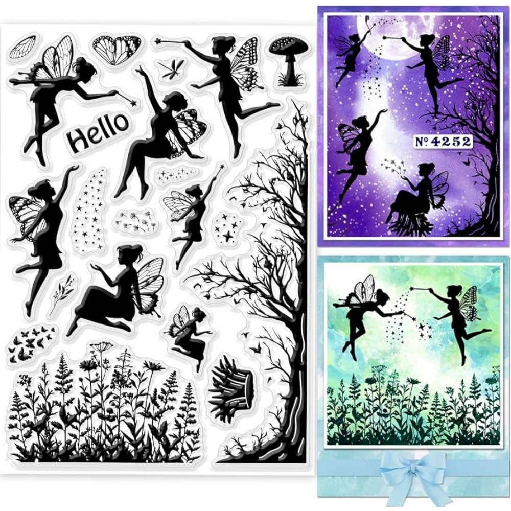 1pc fe-klare stempler til gør-det-selv scrapbooking blomster træ silikone stempelforseglinger gennemsigtige stempler til kortfremstilling fotoalbum