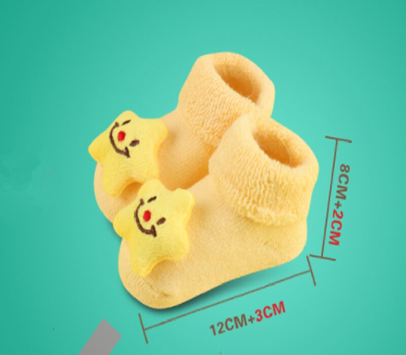 Cartoon Anti-Slip Winter Warm Newborn Baby Bear Toddler Thicken Sock Rabbit Slipper Shoes Boot Slip-resistant Rubber Floor Sock