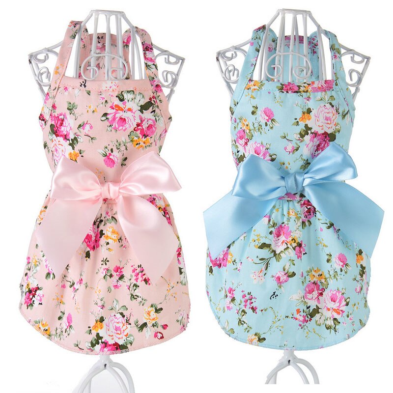 Spring and summer style Cute Pet Dog Dress For Dogs Fancy Dresses Hawaiian Dog Skirt Puppy Cat Clothes For Small Medium Dogs