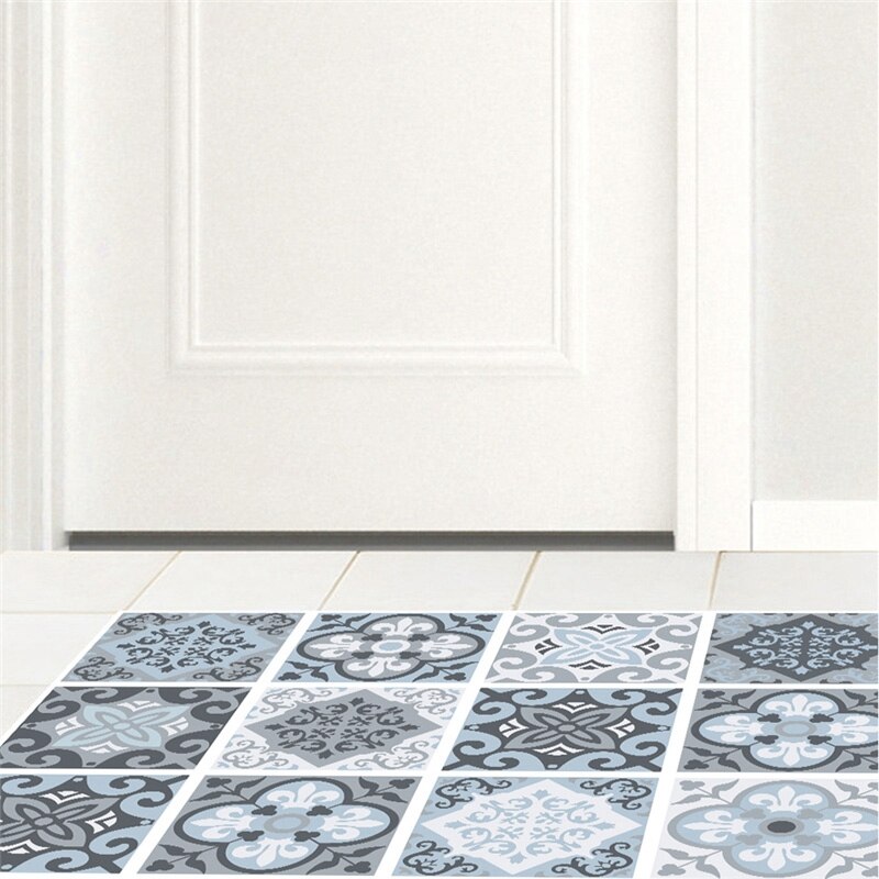 Anti-Skid Wear-Resistant Flooring Stickers Waterproof Simulation Tiles Paste Living Room Bathroom Floor Decal 120X60Cm