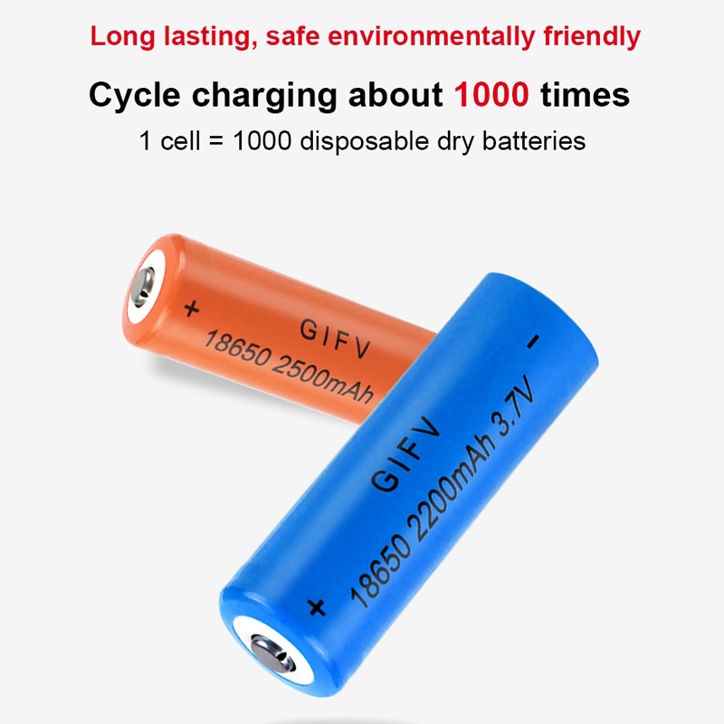 3.7V 18650 Battery 2200mah Rechargeable Lithium Batteries Pack Real Capacity for Radio Charging Fan Electric Mosquito Batting