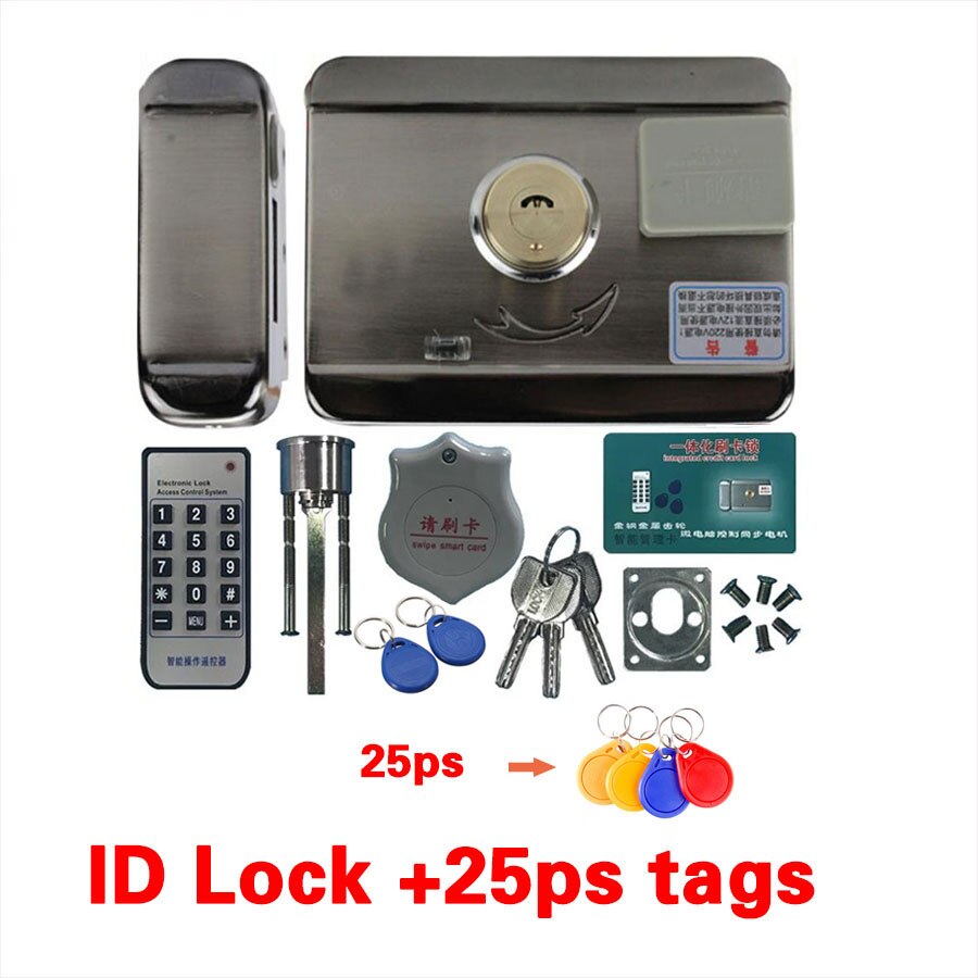 Elektrische Deur & gate lock kasteel Toegangscontrole Elektronische geïntegreerde RFID Deur velgbeveiliging afstandsbediening Optioneel: D kit 2