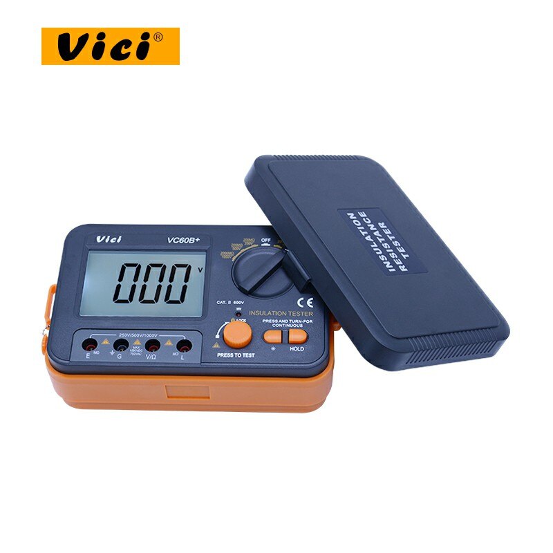 VC60B+Digital Insulation Resistance Tester Megger DC 250V/500V /1000V High voltage and short circuit alarm buzzer alarm function