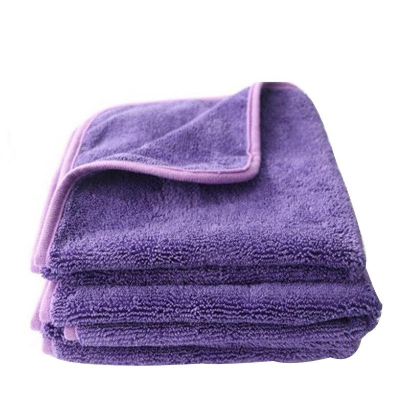 1pc autonhoitoa kiillotus pesupyyhkeet muhkeat mikrokuituliina pesu kuivauspyyhe vahva paksu polyesterikuitu auton puhdistusliina 40 x 40cm: Violetti