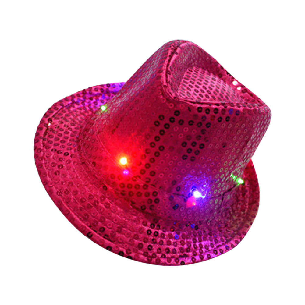 Adult/Kids LED Cap Flashing Light Up Sequins Birthday Masquerade Party Hat Props Women Men Casual Caps NOV99