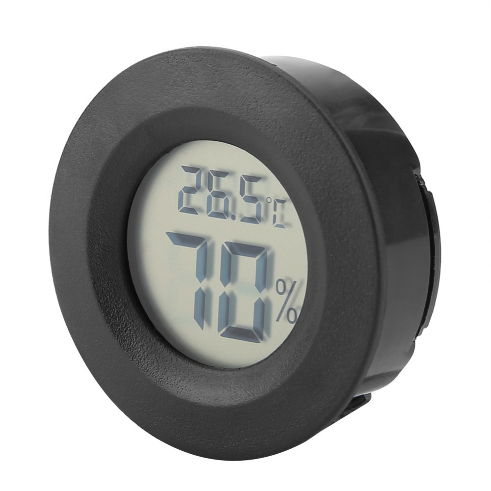 Tinghao mini digitaalinen lcd-lämpömittari kosteusmittari pyöreä muoto lämpötila-kosteusmittari matelijoille