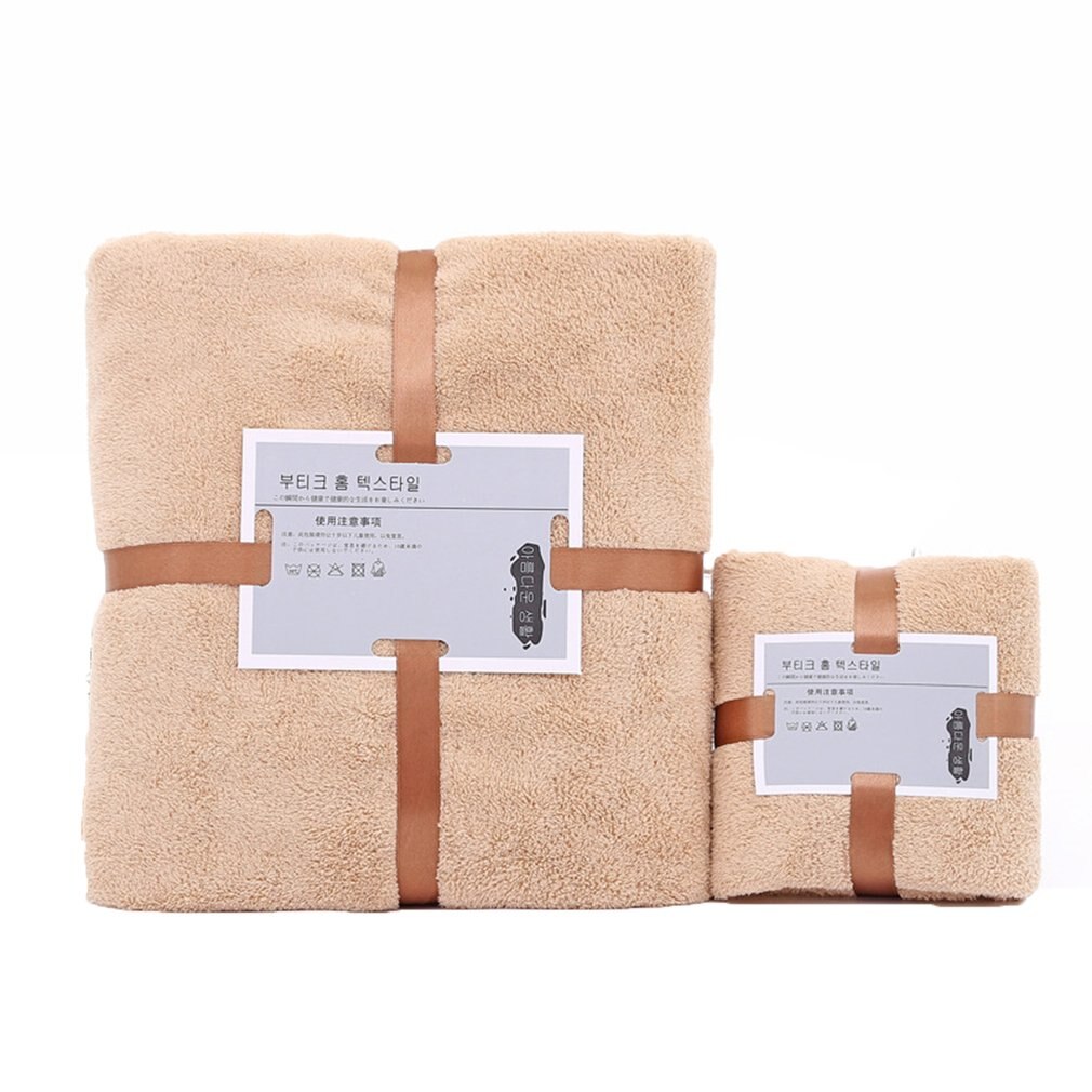 6 Kleuren Coral Fleece Absorberende Haar Zwemmen Gezicht Hand Badhanddoek Sets Microvezel Handdoeken Badkamer Handdoeken Microfiber Handdoek Set: Brown