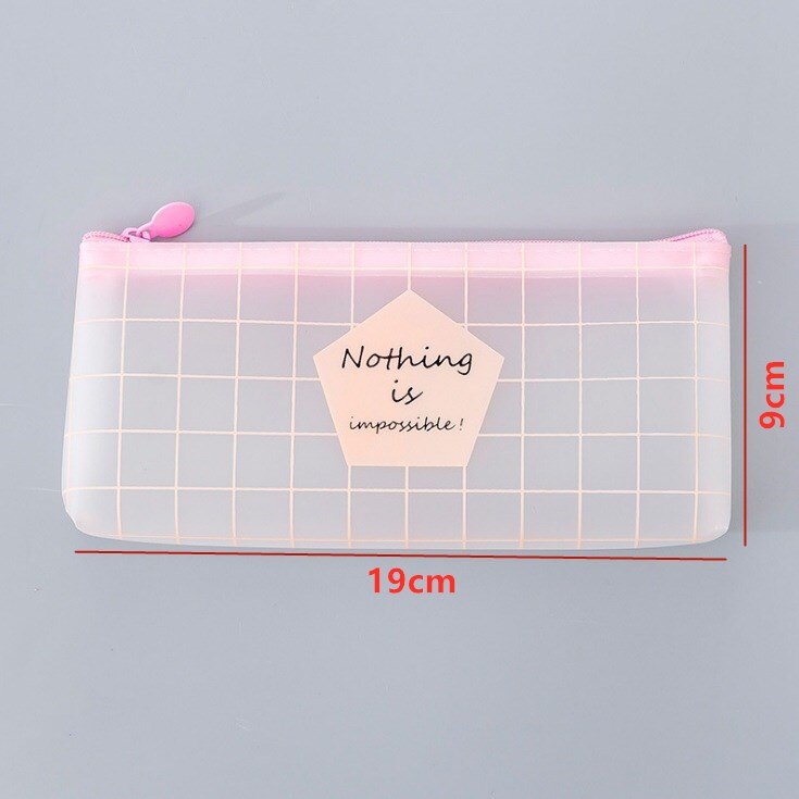 1Pc Pink Pencil Case Small Fresh and Simple Pencil Case Stationery Storage Organizer Pencil Bag School Office Supply Escolar
