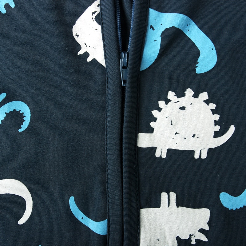 Cartoon Dinosaur Patterned Long-Sleeve Jumpsuit Zip 1.02