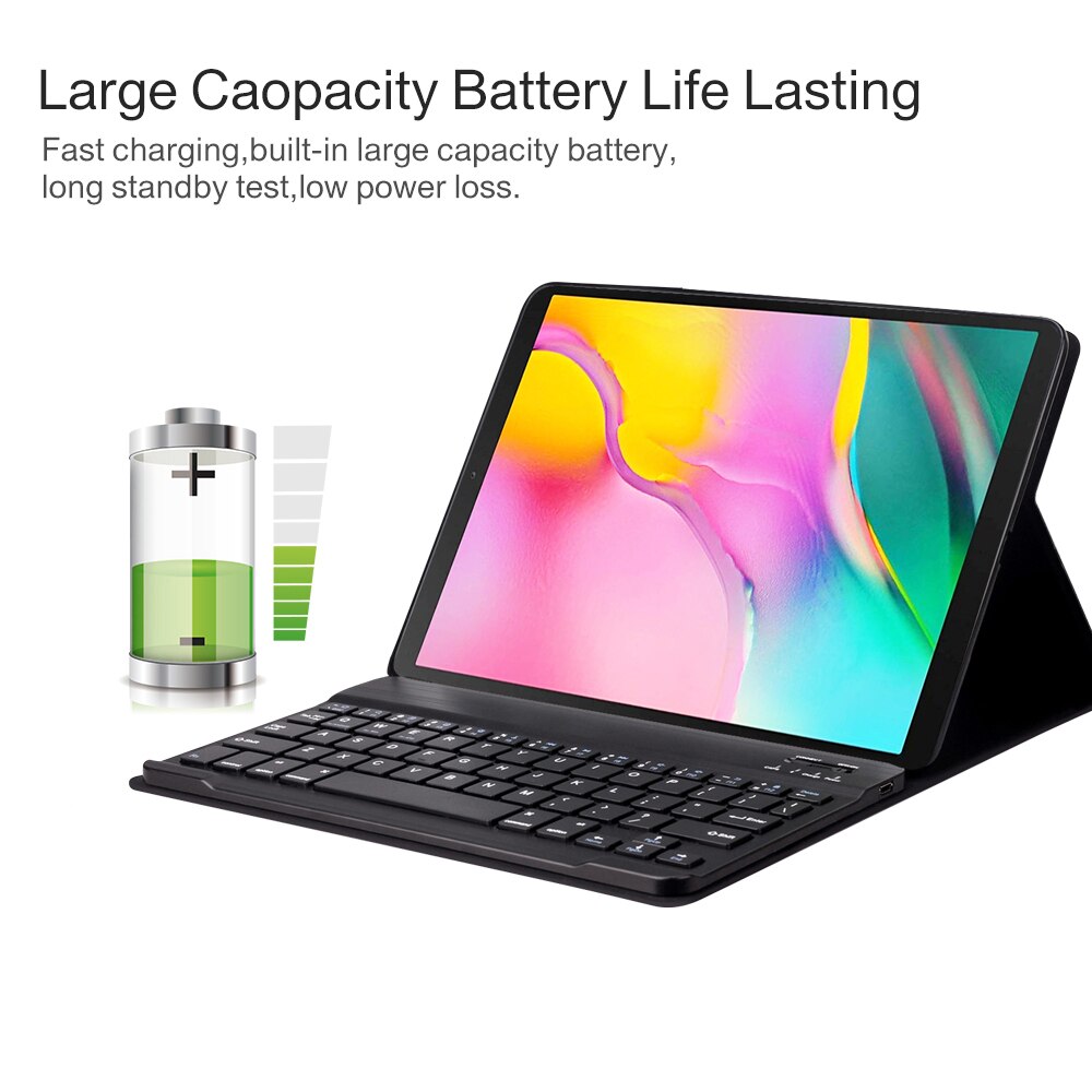 1PCS Suitable For Samsung Galaxy Tab A7 10.4-Inch Keyboard Case (Synthetic Leather Stand Function Removable Wireless Keyboard)