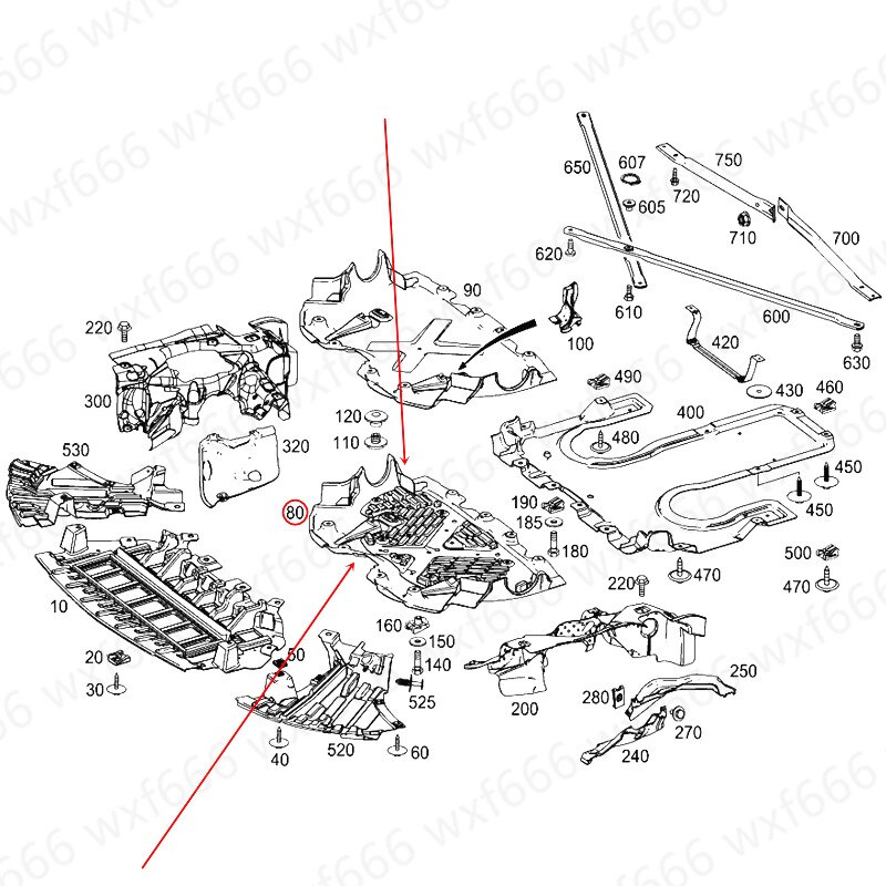 Protector de motor bajo el cuerpo ribete bafle S grado W222 S320 S400mer ced es-be nzS500 cuerpo protector del chasis del suelo del motor la Junta de Protección