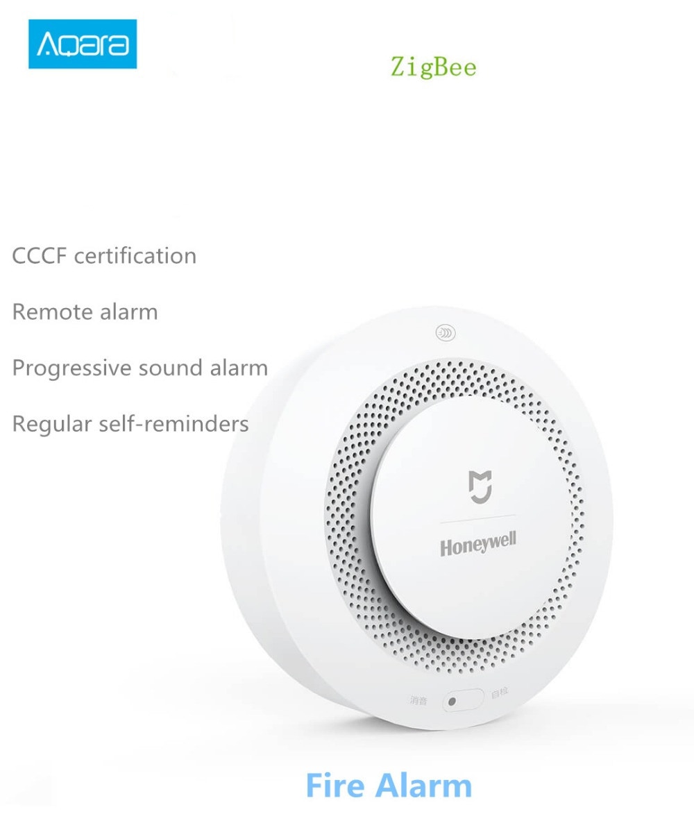 Originele Xiaomi Mijia Honeywell Brandalarm Detector Hoorbare Visuele Rook Sensor Remote Mihome App Smart Control