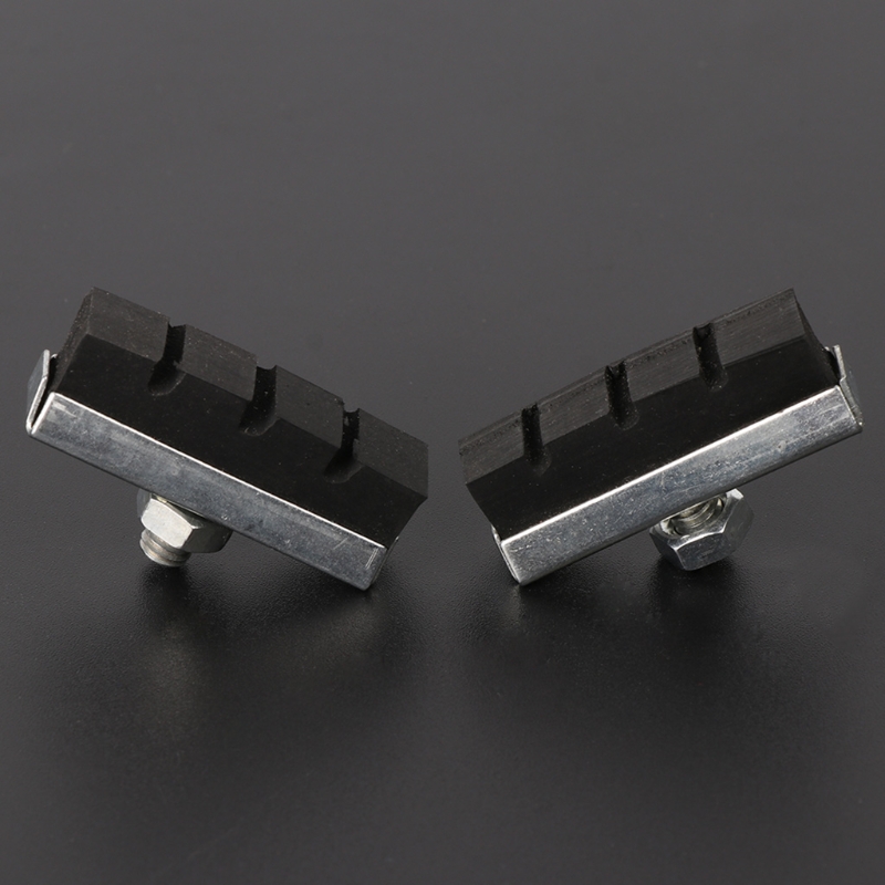 1 par de pastillas de freno en V para bicicleta, zapatos de goma, bloques negros, piezas de Ciclismo de seguridad duraderas, accesorios para bicicleta de carretera MTB